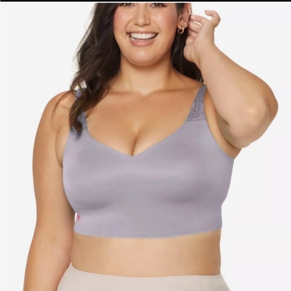 Ruby Ribbon Gray Bra - Picture 3 of 4